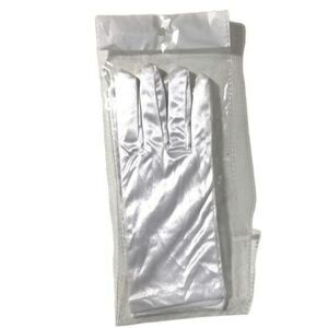 ZaZa Size MED (8-12) White 4 Way Stretch Formal Bridal Special Occasion Gloves